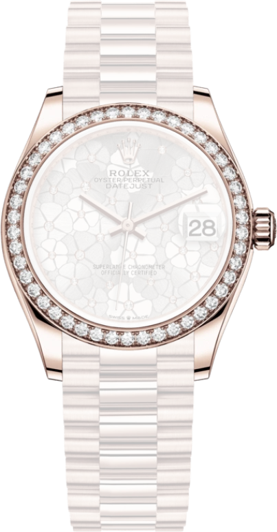 Rolex,Datejust 31 31mm,31mm,Rose Gold,Silver,Automatic,Day,55hours,278285RBR,278285RBR-0036