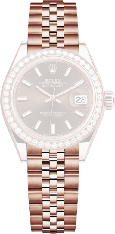 Rolex,Lady-Datejust 28mm,28mm,Rose Gold,Brown,Automatic,Day,55hours,279135RBR,279135RBR-0008