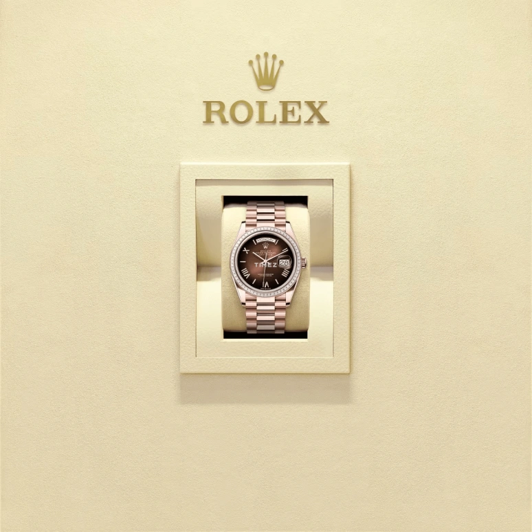 Rolex,Day-Date 36 36mm,36mm,Everose Gold,Brown,Automatic,Date,Day,128395TBR,128395TBR-0024