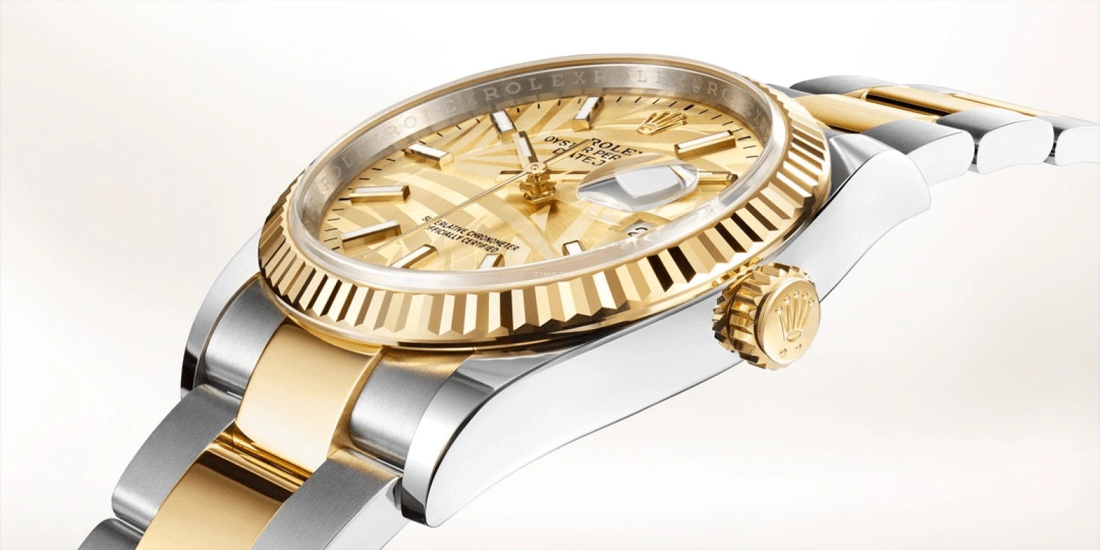 Rolex,Datejust 36 36mm,36mm,Yellow Gold,Stainless Steel,Champagne,Automatic,Day,70hours,126233,126233-0038