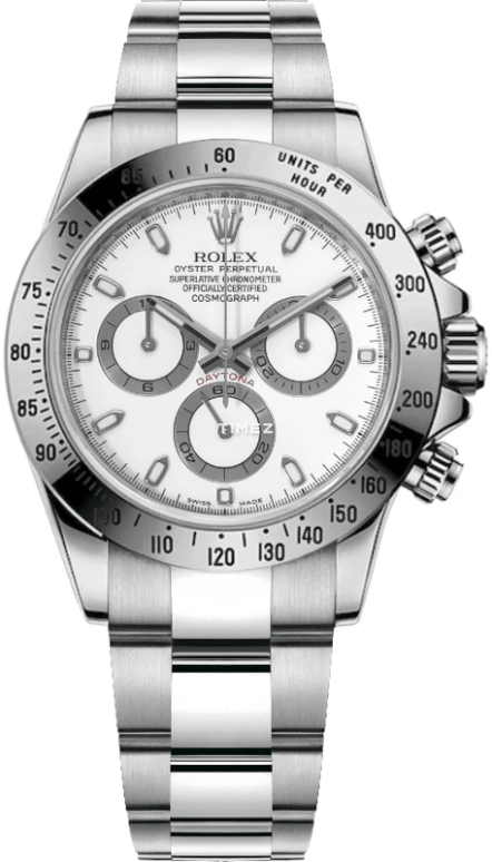 Rolex,Daytona 40mm,40mm,Stainless Steel,White,Automatic,Chronograph,72hours,116520,116520-0016