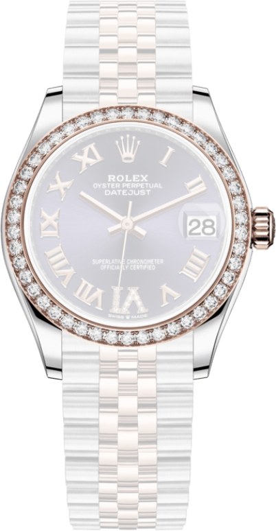 Rolex,Datejust 31 31mm,31mm,Rose Gold,Stainless Steel,Purple,Automatic,Day,55hours,278381RBR,278381RBR-0020