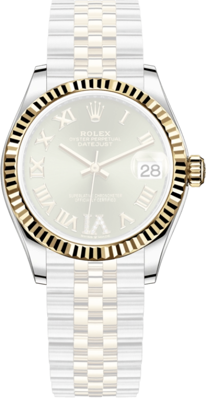 Rolex,Datejust 31 31mm,31mm,Yellow Gold,Stainless Steel,Green,Automatic,Day,55hours,278273,278273-0016