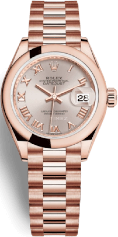 Rolex,Lady-Datejust 28mm,28mm,Rose Gold,Pink,Automatic,Day,55hours,279165,279165-0009