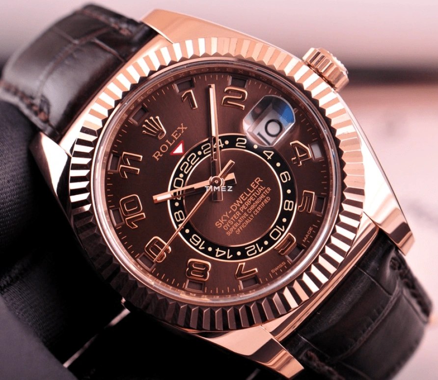 Rolex,Sky-Dweller 42mm,42mm,Rose Gold,Coffee,Automatic,Annual Calendar,Month,Day,Dule Time,72hours,In-house Caliber,326135,326135-LFC