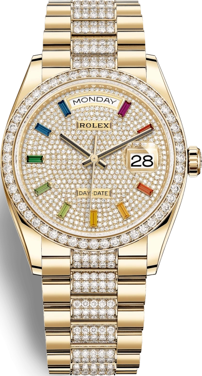 Rolex,Day-Date 36 36mm,36mm,Yellow Gold,Silver,Gold,Automatic,Date,Day,Neymar da Silva Santos Júnior,128348RBR,128348RBR-0031