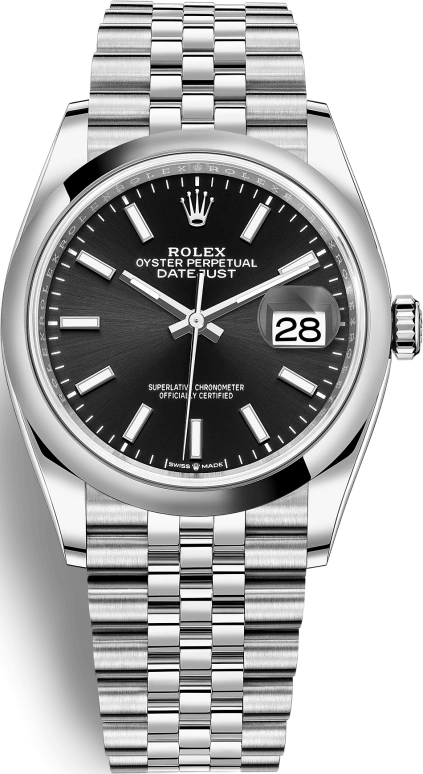 Rolex,Datejust 36 36mm,36mm,Oystersteel,Black,Automatic,Day,70hours,126200,126200-0003