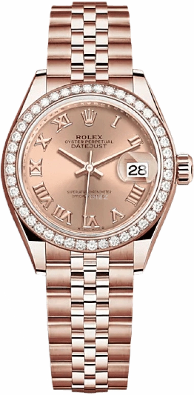 Rolex,Lady-Datejust 28mm,28mm,Rose Gold,Pink,Rose Gold,Automatic,Day,55hours,279135RBR,279135RBR-0028