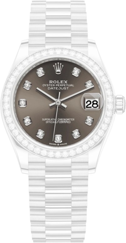 Rolex,Datejust 31 31mm,31mm,White Gold,Grey,Automatic,Day,55hours,278289RBR,278289RBR-0006
