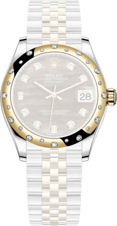 Rolex,Datejust 31 31mm,31mm,Yellow Gold,Stainless Steel,Black,Automatic,Day,55hours,278343RBR,278343RBR-0024