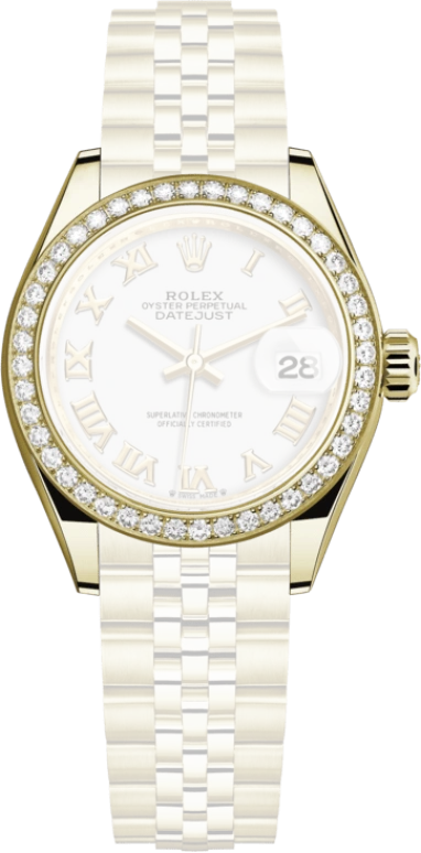 Rolex,Lady-Datejust 28mm,28mm,Yellow Gold,White,Automatic,Day,55hours,279138RBR,279138RBR-0032