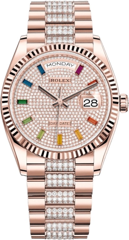 Rolex,Day-Date 36 36mm,36mm,Rose Gold,Automatic,Date,Day,128235,128235-0040