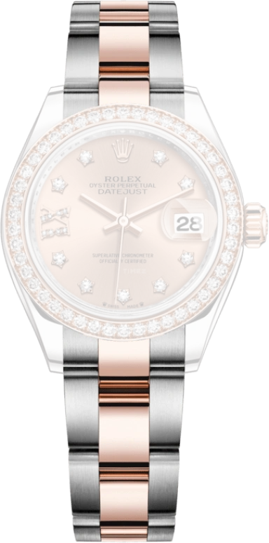 Rolex,Lady-Datejust 28mm,28mm,Everose Gold,Oystersteel,Pink,Automatic,Day,55hours,279381RBR,279381RBR-0028