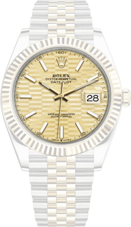 Rolex,Datejust 41 41mm,41mm,Yellow Gold,Stainless Steel,Champagne,Automatic,Day,70hours,126333,126333-0022