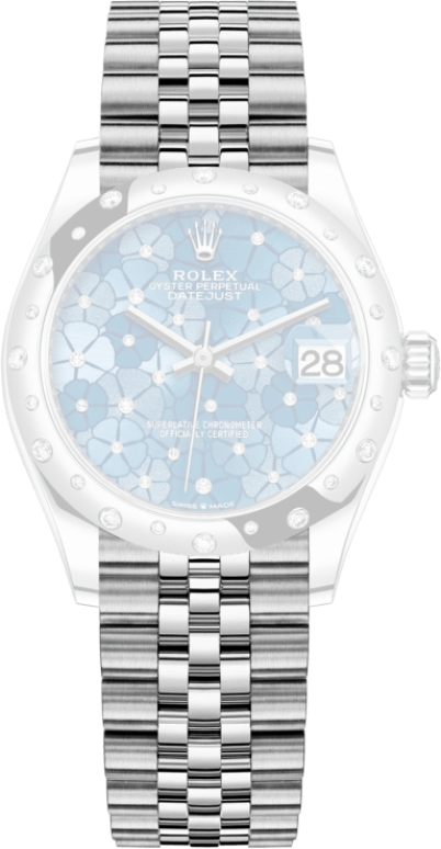 Rolex,Datejust 31 31mm,31mm,White Gold,Stainless Steel,Blue,Automatic,Day,55hours,278344RBR,278344RBR-0038