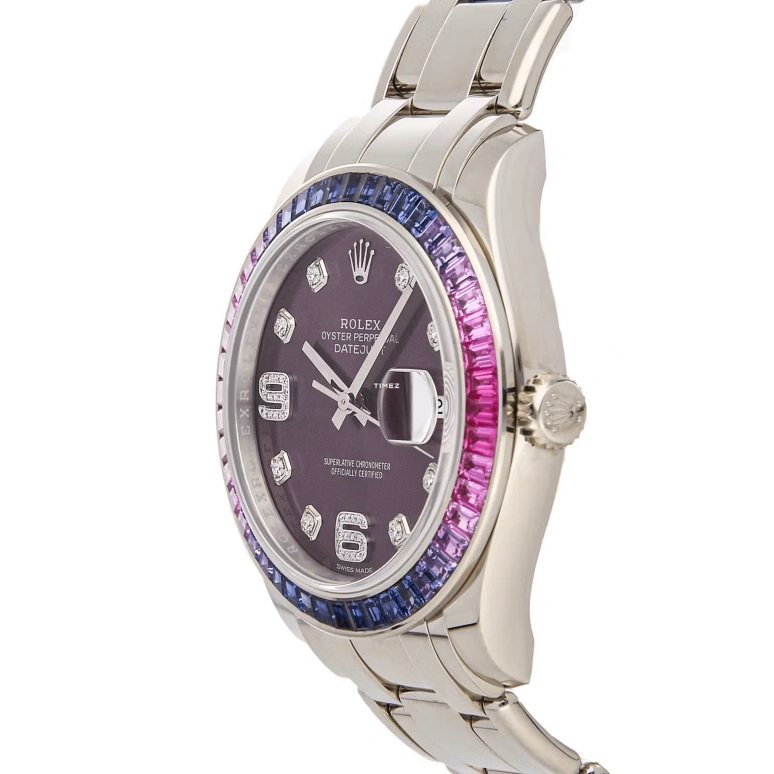 Rolex,Pearlmaster 39mm,39mm,White Gold,Purple,Automatic,Day,70hours,Drake,86349SAFUBL,86349SAFUBL-0002