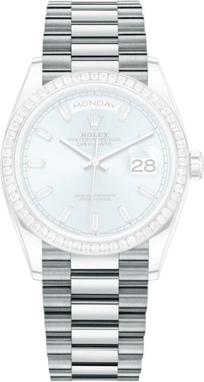 Rolex,Day-Date 36 36mm,36mm,Platinum,Ice Blue,Automatic,Date,Day,128396TBR,128396TBR-0003