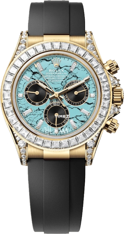 Rolex,Daytona 40mm,40mm,Yellow Gold,Black,Blue,Automatic,Chronograph,72hours,126538TBR Turquoise Stone