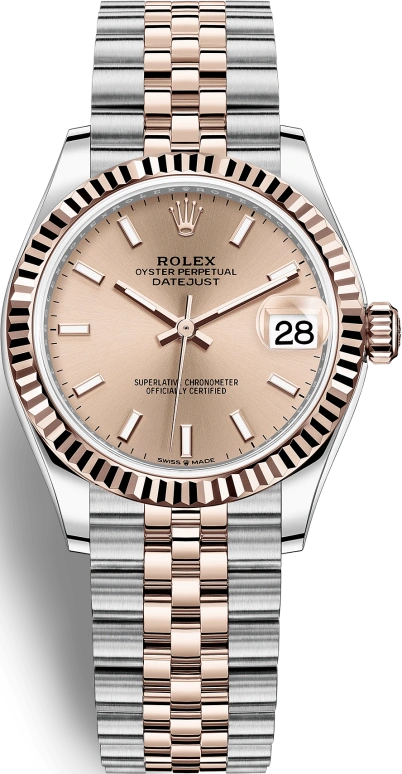 Rolex,Datejust 31 31mm,31mm,Rose Gold,Stainless Steel,Rose Gold,Automatic,Day,55hours,278271,278271-0010