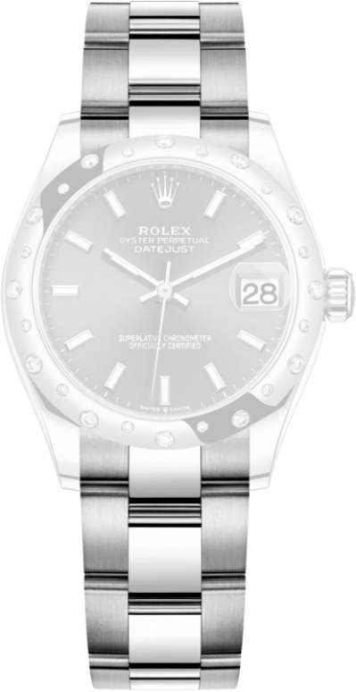 Rolex,Datejust 31 31mm,31mm,White Gold,Stainless Steel,Grey,Automatic,Day,55hours,278344RBR,278344RBR-0017