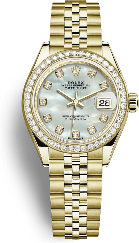 Rolex,Lady-Datejust 28mm,28mm,Yellow Gold,White,Automatic,Day,55hours,279138RBR,279138RBR-0016