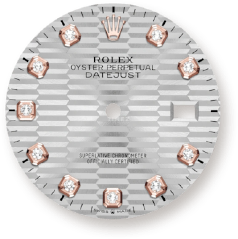 Rolex,Datejust 36 36mm,36mm,Rose Gold,Stainless Steel,Silver,Automatic,Day,70hours,126201,126201-0040