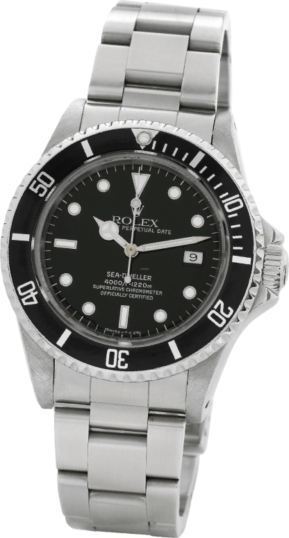 Rolex,Sea-Dweller 40mm,40mm,Stainless Steel,Aluminum Oxide,Black,Automatic,Day,50hours,16660 GLOSS