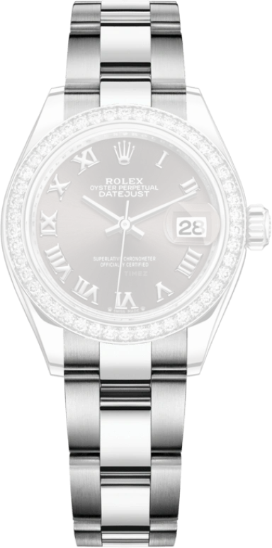Rolex,Lady-Datejust 28mm,28mm,White Gold,Oystersteel,Grey,Automatic,Day,55hours,279384RBR,279384RBR-0016