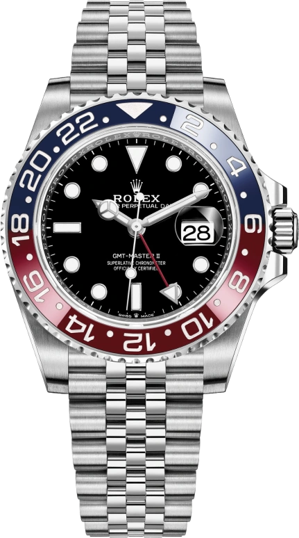 Rolex,GMT-Master II 40mm,40mm,Stainless Steel,Black,Automatic,Day,Dule Time,Lucas Vázquez,Alperen Sengun,Phil Foden,126710BLRO,126710BLRO-0001