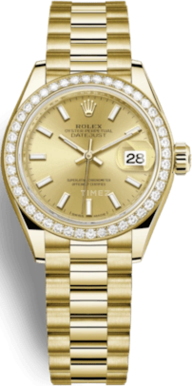 Rolex,Lady-Datejust 28mm,28mm,Yellow Gold,Champagne,Automatic,Day,55hours,279138RBR,279138RBR-0014