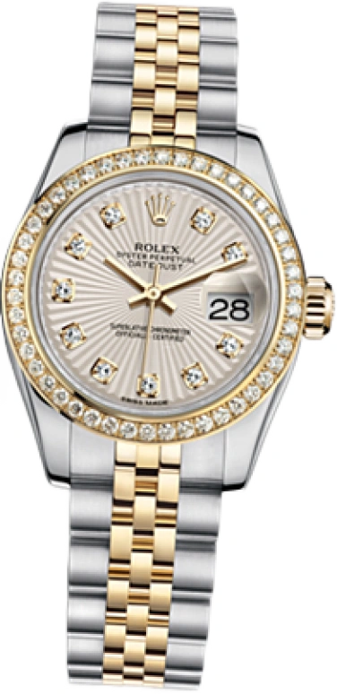 Rolex,Lady-Datejust 26mm,26mm,Yellow Gold,Stainless Steel,Champagne,Automatic,Day,48hours,179383,179383-0011