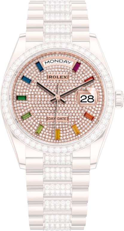 Rolex,Day-Date 36 36mm,36mm,Rose Gold,Automatic,Date,Day,128345RBR,128345RBR-0043