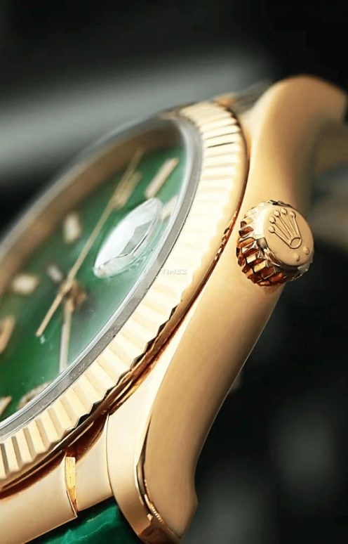 Rolex,Datejust 36 36mm,36mm,Yellow Gold,Green,Automatic,Day,48hours,116138