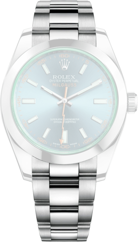 Rolex,Milgauss 40mm,40mm,Stainless Steel,Blue,Automatic,48hours,In-house Caliber,116400GV,116400GV-0002
