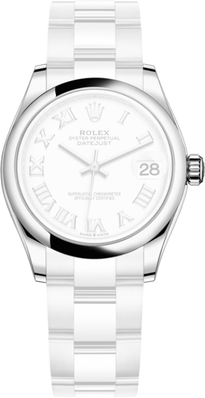 Rolex,Datejust 31 31mm,31mm,Stainless Steel,White,Automatic,Day,55hours,278240,278240-0003
