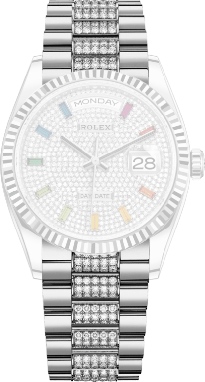 Rolex,Day-Date 36 36mm,36mm,White Gold,Automatic,Date,Day,128239,128239-0027