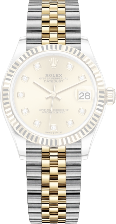 Rolex,Datejust 31 31mm,31mm,Yellow Gold,Stainless Steel,Champagne,Automatic,Day,55hours,278273,278273-0026