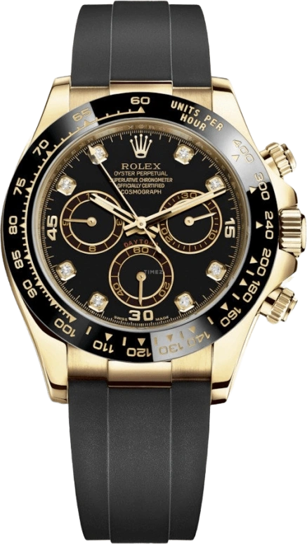 Rolex,Daytona 40mm,40mm,Ceramic,Yellow Gold,Black,Automatic,Chronograph,Column Wheel,116518LN,116518LN-0046