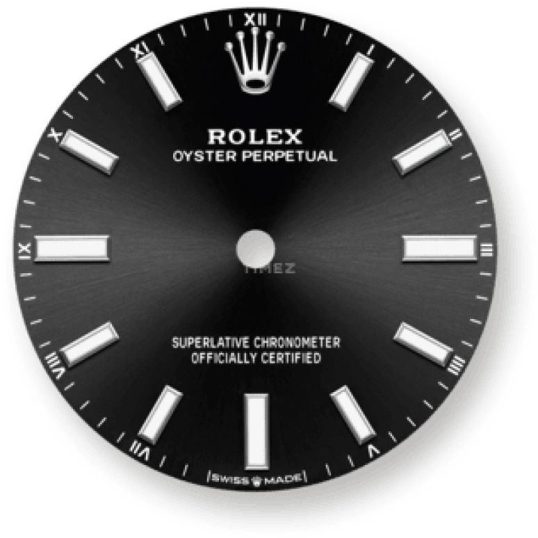 Rolex,Oyster Perpetual 34mm,34mm,Stainless Steel,Black,Automatic,55hours,In-house Caliber,124200,124200-0002