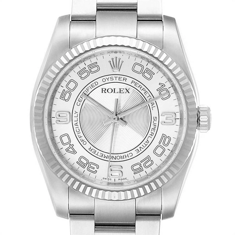 Rolex,Oyster Perpetual 36mm,36mm,White Gold,Stainless Steel,Silver,Automatic,48hours,In-house Caliber,116034,116034-0005