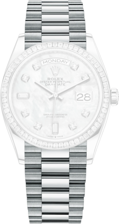 Rolex,Day-Date 36 36mm,36mm,Platinum,White,Automatic,Date,Day,128396TBR,128396TBR-0005