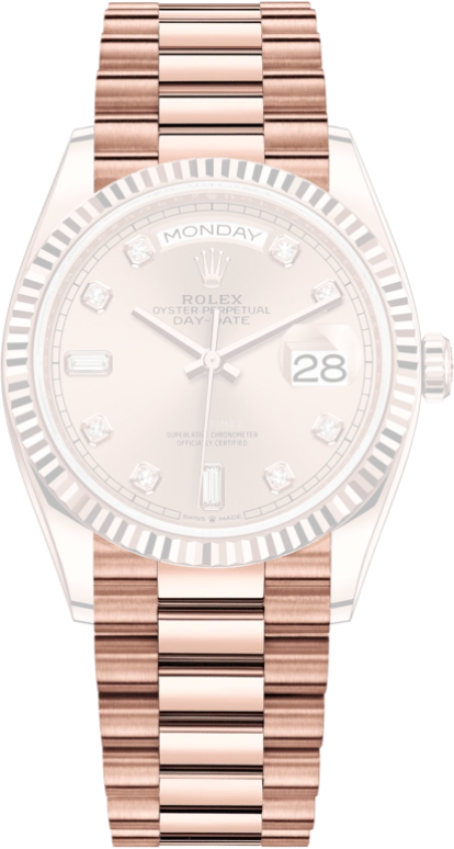 Rolex,Day-Date 36 36mm,36mm,Rose Gold,Pink,Automatic,Date,Day,128235,128235-0009