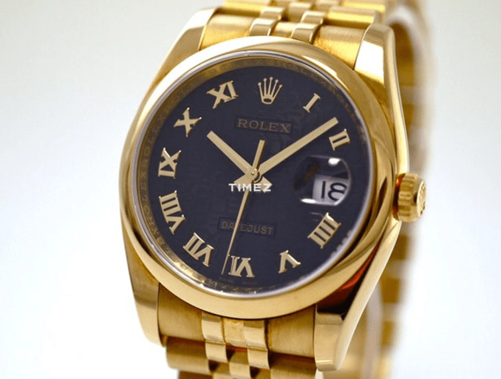 Rolex,Datejust 36 36mm,36mm,Yellow Gold,Gold,Automatic,Day,48hours,116208,116208-63208