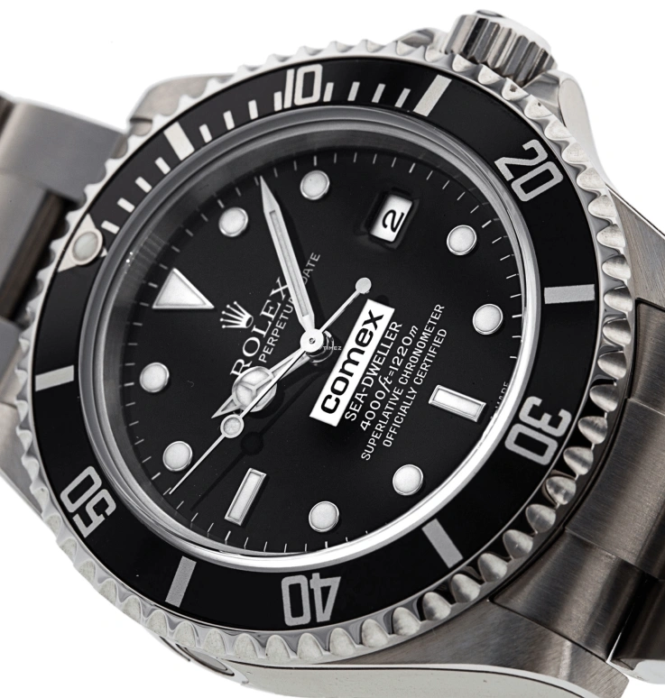 Rolex,Sea-Dweller 40mm,40mm,Stainless Steel,Aluminum Oxide,Black,Automatic,Day,48hours,16600 COMEX SERVICE