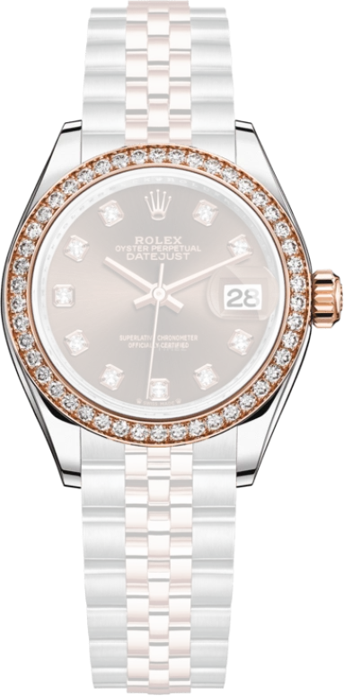 Rolex,Lady-Datejust 28mm,28mm,Everose Gold,Oystersteel,Brown,Automatic,Day,55hours,279381RBR,279381RBR-0011