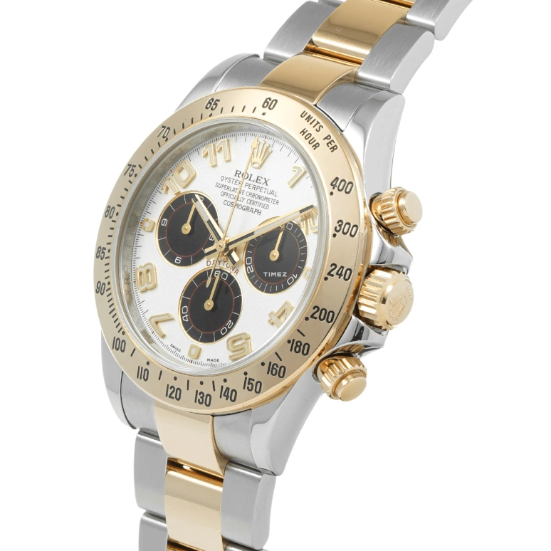 Rolex,Daytona 40mm,40mm,Stainless Steel,Yellow Gold,White,Black,Automatic,Chronograph,72hours,116523 Ivory