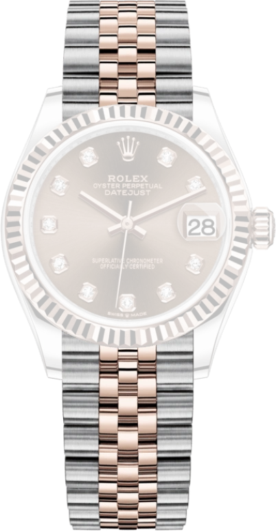 Rolex,Datejust 31 31mm,31mm,Rose Gold,Stainless Steel,Brown,Automatic,Day,55hours,278271,278271-0028
