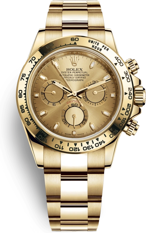 Rolex,Daytona 40mm,40mm,Yellow Gold,Champagne,Automatic,Chronograph,Column Wheel,116508,116508-0003