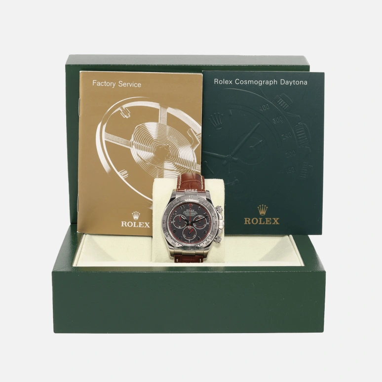 Rolex,Daytona 40mm,40mm,White Gold,Grey,Automatic,Chronograph,72hours,116519,116519-0163
