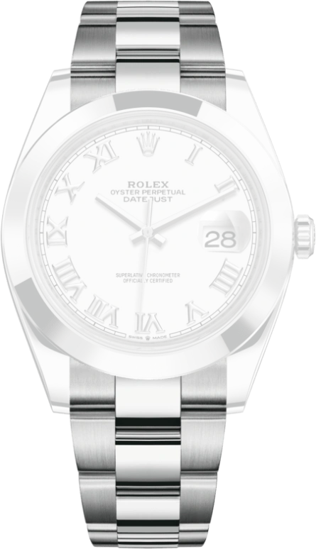 Rolex,Datejust 41 41mm,41mm,Stainless Steel,White,Automatic,Day,70hours,126300,126300-0015